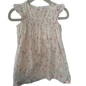 Baby Gap Girl's Pink and White Floral Cotton Dress in‎ Size 6-12 Months